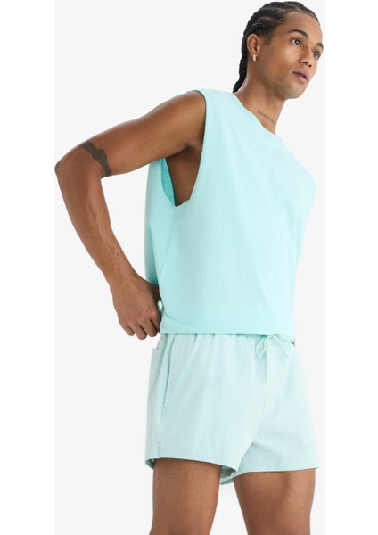 Fit Andy Baskılı Esnek Dokulu Kısa Boy Sporcu Deniz Şortu modelleri