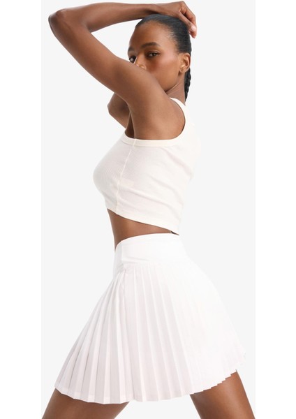 Fit Standart Fit İçi Taytlı Pileli Dokuma Etek E3361AX25SM