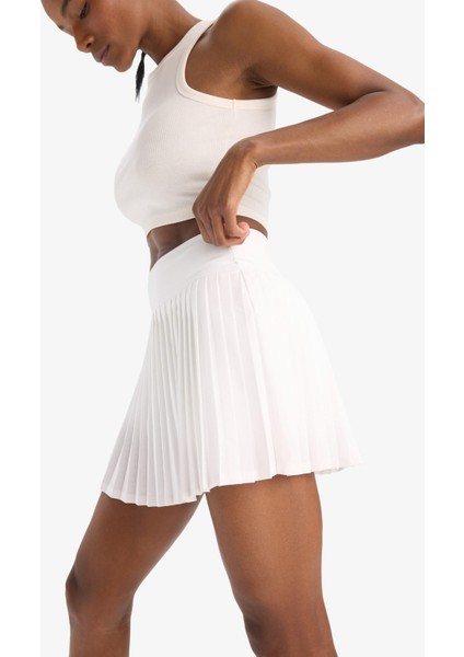 Fit Standart Fit İçi Taytlı Pileli Dokuma Etek E3361AX25SM