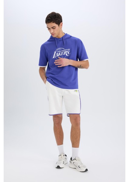 Fit NBA Los Angeles Lakers Standart Fit Kısa Paça Şort W9811AZ25SP fiyatları