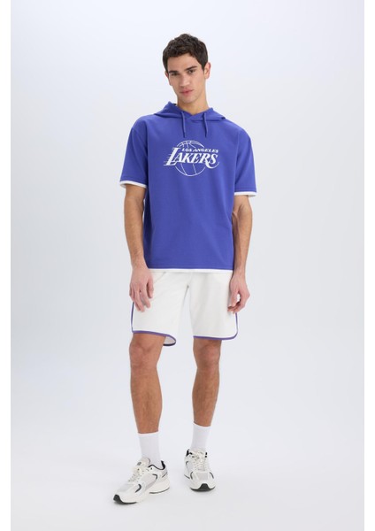 Fit NBA Los Angeles Lakers Standart Fit Kısa Paça Şort W9811AZ25SP modelleri