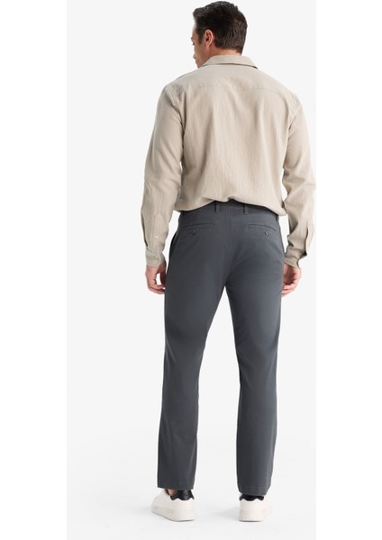 Regular Fit Normal Kesim Cepli Düz Paça Chino Pantolon D7349AX25AU