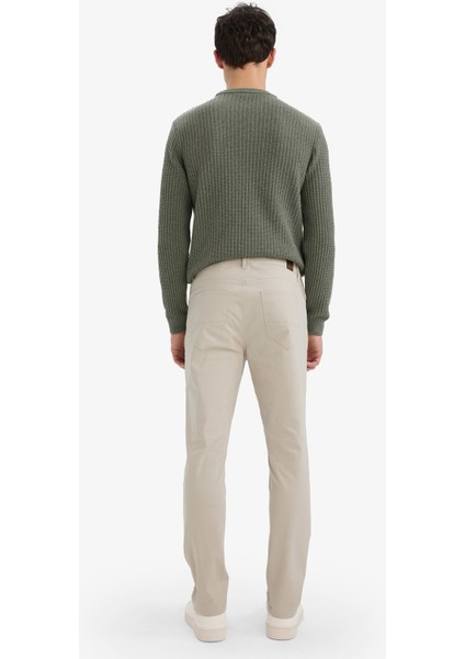 Slim Fit Dar Kesim Dar Paça Cepli Pantolon