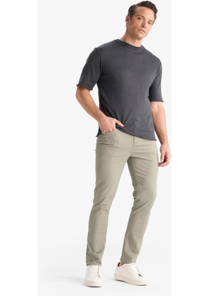 Slim Fit Dar Kesim Dar Paça Cepli Pantolon B2089AX25AU