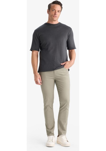 Slim Fit Dar Kesim Dar Paça Cepli Pantolon B2089AX25AU modelleri