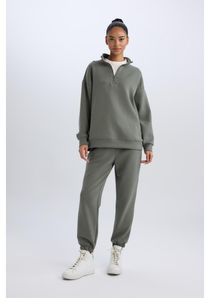 Fit Standart Fit Uzun İnce Jogger Eşofman Altı Cepli Beli Paçası Lastikli E3546AX24WN fiyatları