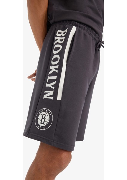 Fit NBA Brooklyn Nets Oversize Geniş Kalıp Kısa Paça Şort E2188AX25SM fırsatları