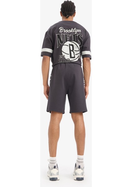 Fit NBA Brooklyn Nets Oversize Geniş Kalıp Kısa Paça Şort E2188AX25SM