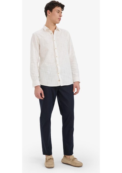 %100 Pamuk Jogger Fit Beli Bağcıklı Lastikli Dar Paça Cepli Pantolon Z6475AZ25AU