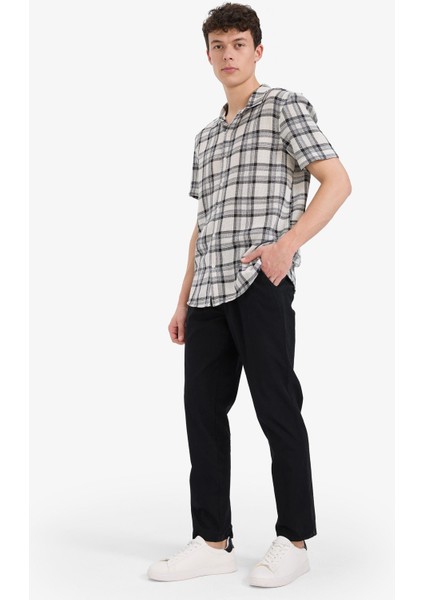 %100 Pamuk Jogger Fit Beli Bağcıklı Lastikli Dar Paça Cepli Pantolon Z6475AZ25AU