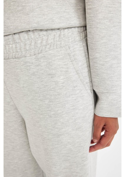 Fit Oversize Geniş Kalıp İnce Sporcu Eşofman Altı Çift Cepli Jogger Paça Standart Boy Skuba Dalgıç Kumaş Z6694AZ24AU