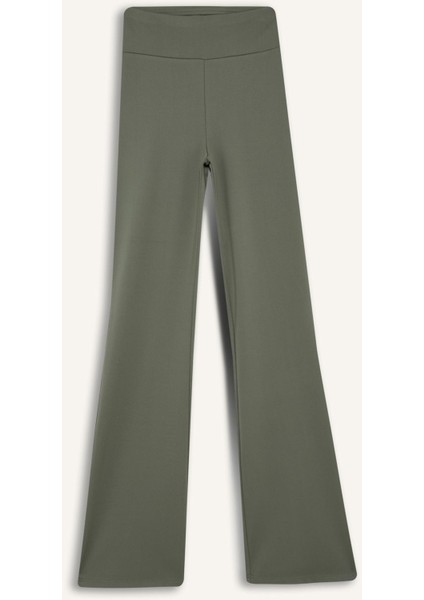 Fit Flare Fit Sporcu İnce Eşofman Altı İspanyol Paça Standart Boy Basic Düz B3988AX25SP