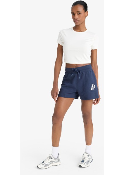 Fit NBA Los Angeles Lakers Standart Fit Sporcu Kısa Paça Şort E3626AX25SM