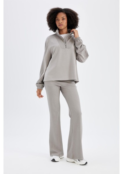 Fit Flare Fit Sporcu İnce Pantolon İspanyol Paça Standart Boy Modal D0389AX24AU fırsatları