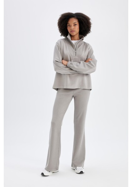 Fit Flare Fit Sporcu İnce Pantolon İspanyol Paça Standart Boy Modal D0389AX24AU indirimleri