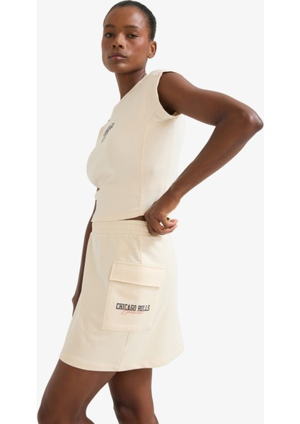 Fit NBA Chicago Bulls Standart Fit Beli Lastikli Cepli Etek