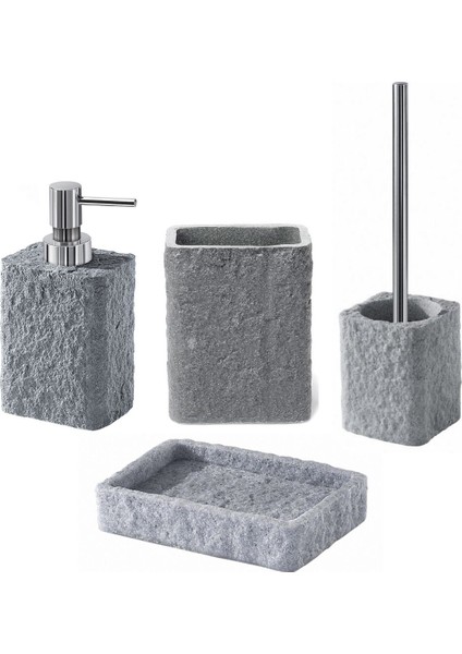 Aries Banyo Seti, Tezgah Üstü - Gri