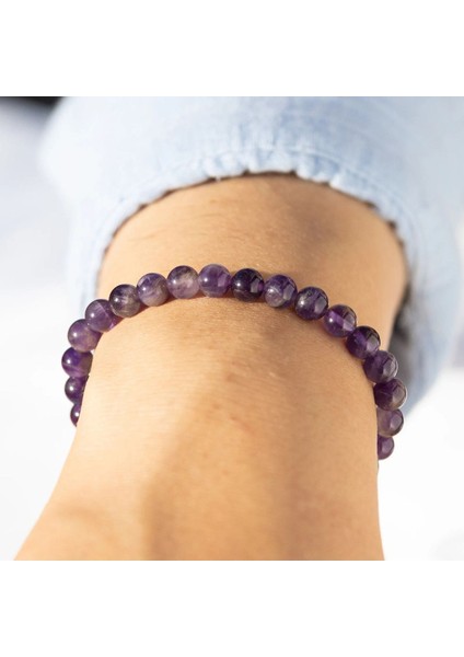 Mor Ametist Doğal Taş Bileklik, Zarif ve Şık Takı Seçeneği fiyatları
