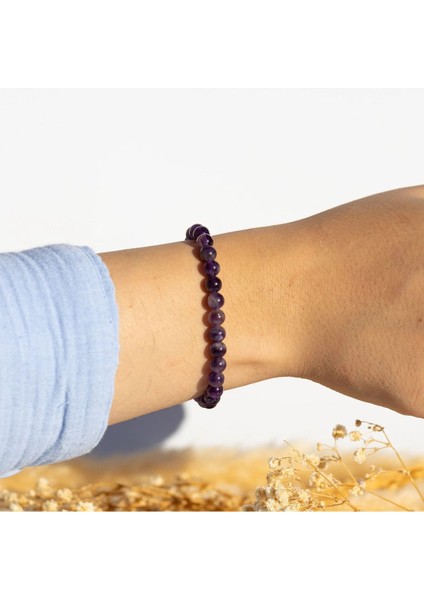 Mor Ametist Doğal Taş Bileklik, Zarif ve Şık Takı Seçeneği modelleri