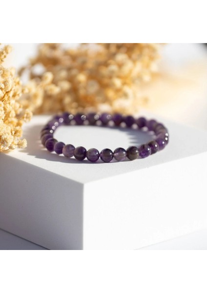 Mor Ametist Doğal Taş Bileklik, Zarif ve Şık Takı Seçeneği fırsatları