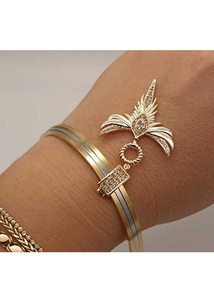 Şık Sarı Anka Kuşu Zirkon Modeli, Parlak Takı Tasarımı