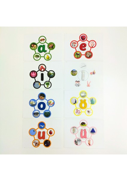 Okul Öncesi Sesli Harfler Etkinliği| Montessori Harf Tanıma Aktivitesi | Ahşap Harfler, Renkli Kartlar, Renkli Boyalar ve Fırça | Sesli Harf Eşleştirme Oyunu fiyatları