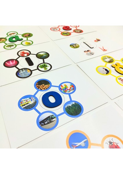 Okul Öncesi Sesli Harfler Etkinliği| Montessori Harf Tanıma Aktivitesi | Ahşap Harfler, Renkli Kartlar, Renkli Boyalar ve Fırça | Sesli Harf Eşleştirme Oyunu indirimleri