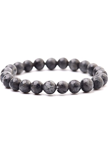 Unisex Elegant Jade Doğal Taş Bileklik, Gri Renk, El Yapımı, Şık ve Zarif Tasarım