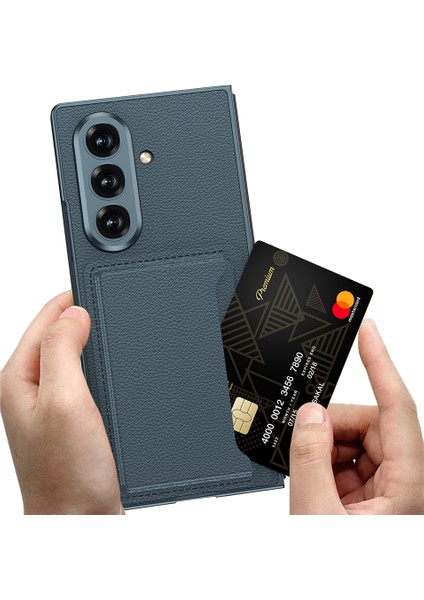 Samsung Galaxy Z Fold 7 Kılıf Suni Deri Kartlıklı Kıpta Kapak modelleri