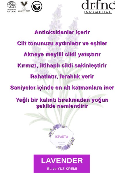 Lavender El Bakım Kremi 150 ml indirimleri