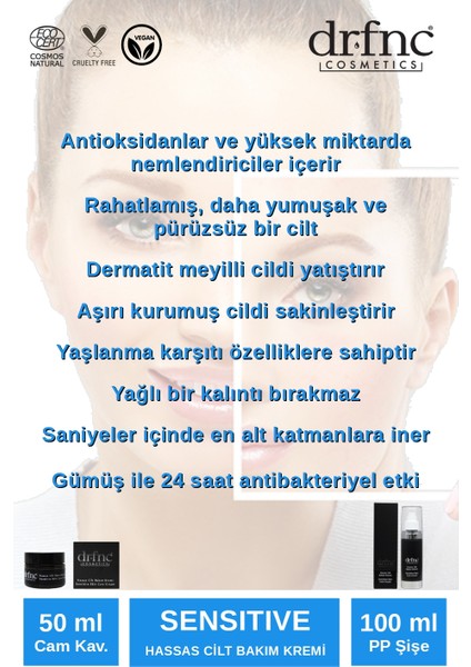 Hassas Cilt Bakım Kremi 100 ml modelleri