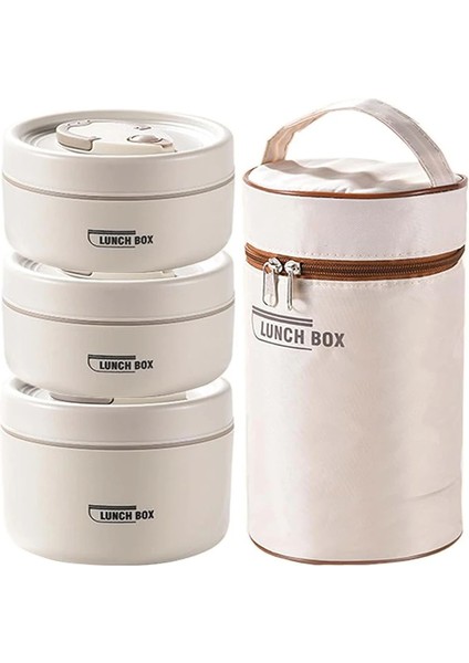 Taşınabilir Yalıtımlı Yemek Öğle Yemeği Kutusu Seti Termal Öğle Yemeği Kutusu 3 Ayrı Istife Edilebilir Öğle Yemeği Kutusu Yetişkin Çocuklar Için (Yurt Dışından)