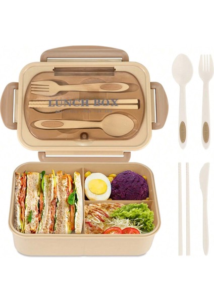Bento Kutusu Öğle Yemeği Kutusu, Erkekler Kadınlar Için 4 Bölmeli Kaplar, Okula Dönüş Için Lunchable Gıda Kabı (Yurt Dışından)