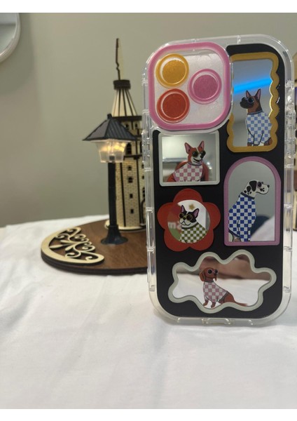 IPHONE 14 Pro Max 3D Digital Baskılı Aynalı Darbe Emici Tam Koruma Şeffaf Mika Telefon Kılıfı