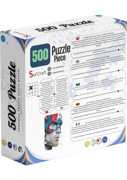 500 Parça Puzzle Süper Kahraman Fantastik Teknik Şema Detaylı fiyatları