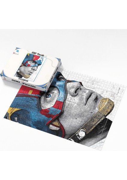 500 Parça Puzzle Süper Kahraman Fantastik Teknik Şema Detaylı modelleri