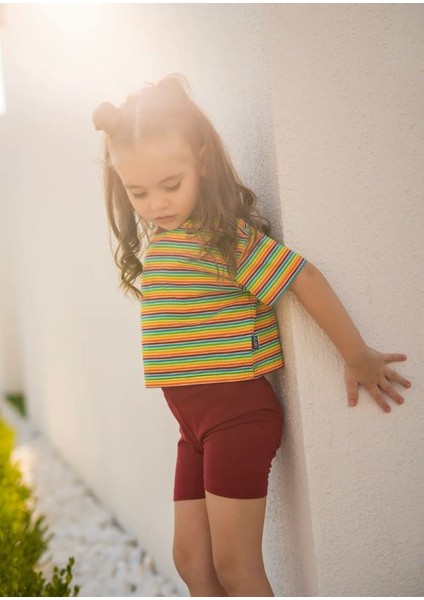 Çizgili T-Shirt ve Bisikletçi Tayt modelleri