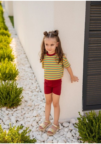 Çizgili T-Shirt ve Bisikletçi Tayt indirimleri