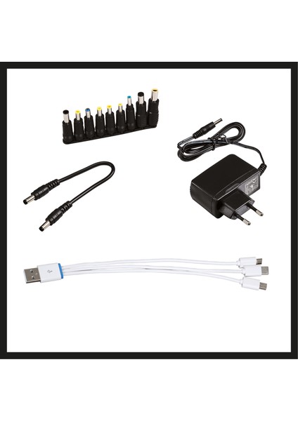 Akü Takviye-Powerbank CE-JS 18/1 (12 V, takviye, güç bankası, LiPo pil 3x6000 mAh, LED şarj durumu göstergesi, LED lamba, 12V/300A takviye, USB Micro/Mini/Type C dahil) - 1091531