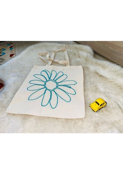 Bej Punch Nakış Işleme Bez Kol Çantası 35X40CM, Şık ve Kullanışlı El Çantası modelleri