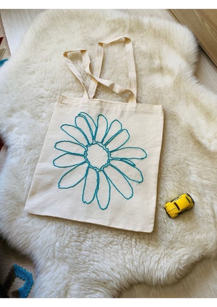 Bej Punch Nakış Işleme Bez Kol Çantası 35X40CM, Şık ve Kullanışlı El Çantası fırsatları