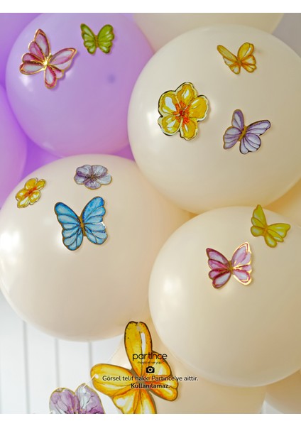 Pastel Kelebek Çiçek Konseptli Doğum Günü Balon Zinciri Kiti fırsatları