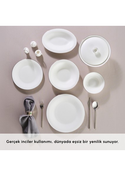 Fine Pearl Fame 55 Parça 12 Kişilik Yemek Takımı Platin fırsatları