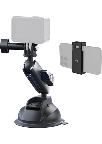 Aksiyon Kamera ve Cep Telefonları Için Güçlü Vantuz | Aluminum Alloy Camera Suction Cup