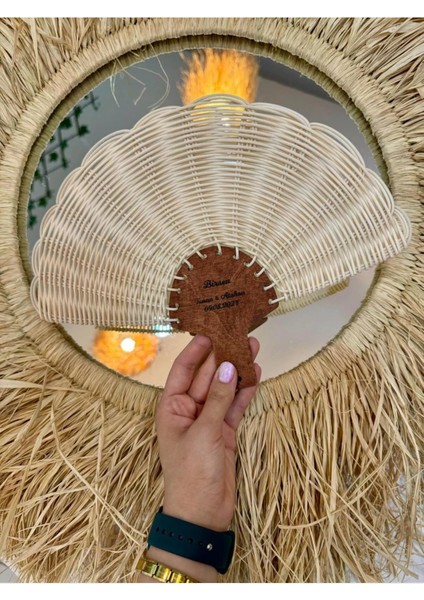 Isime Özel Ahşap Rattan Yelpaze (Kişiye Özel) fiyatları