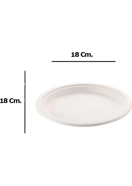 Nature Ekolojik Karton Kağıt Parti Tek Kullanımlık Tabak - 18 Cm. - 25 Adetlik 1 Paket modelleri