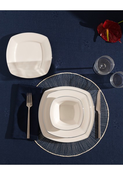 Noya 6 Kişilik 24 Parça Yemek Takımı - Beyaz/silver fiyatları