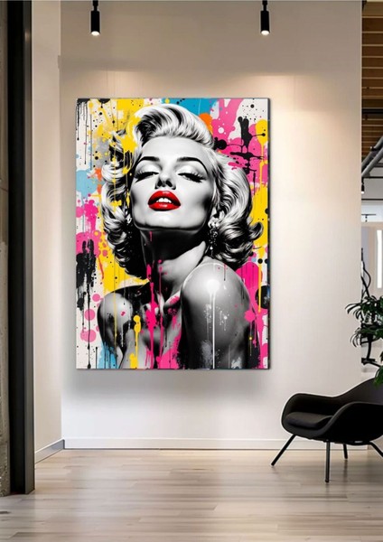 Marilyn Monroe Kanvas Duvar Salon Ofis Dükkan Hediyelik Dekarasyon Süsü Ölçü Seçmeyi Unutmayınız