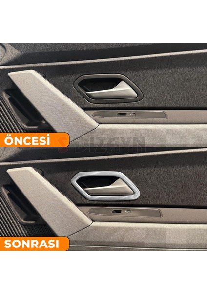Renault Duster Krom Havalandırma ve Iç Kapı Kolu Çerçevesi 7 Prç. 2024 Üzeri (Mat Krom) A+ Kalite