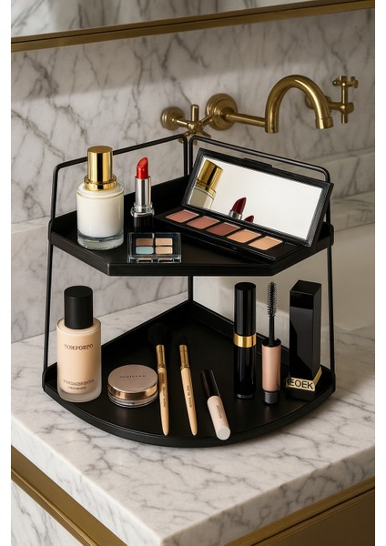Servis Sunum Ikramlık Tepsisi - Mutfak Düzenleyici Takı, Makyaj Ve Kozmetik 2 Katlı Masaüstü Raf Çok Amaçlı Servislik - Banyo, Mutfak, Takı, Kozmetik Masaüstü Kozmetik Takı Düzenleyici fiyatları